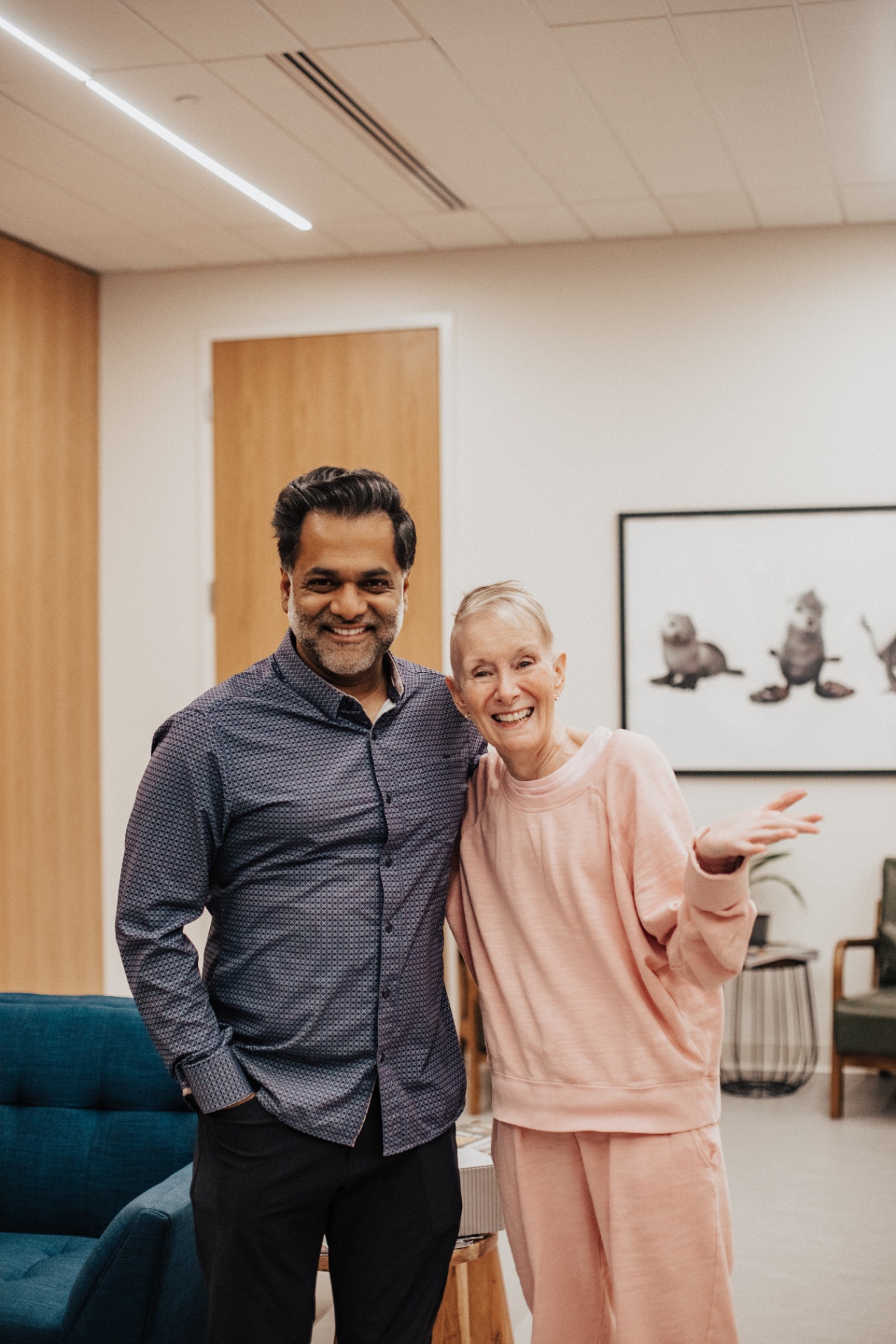 Founder with patient at NeuroAnimation